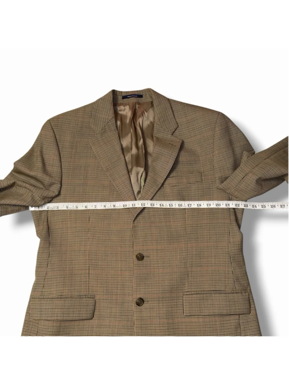 Ralph Lauren Polo University VTG Mens Wool Houndstooth Blazer Sport Coat 41L EUC